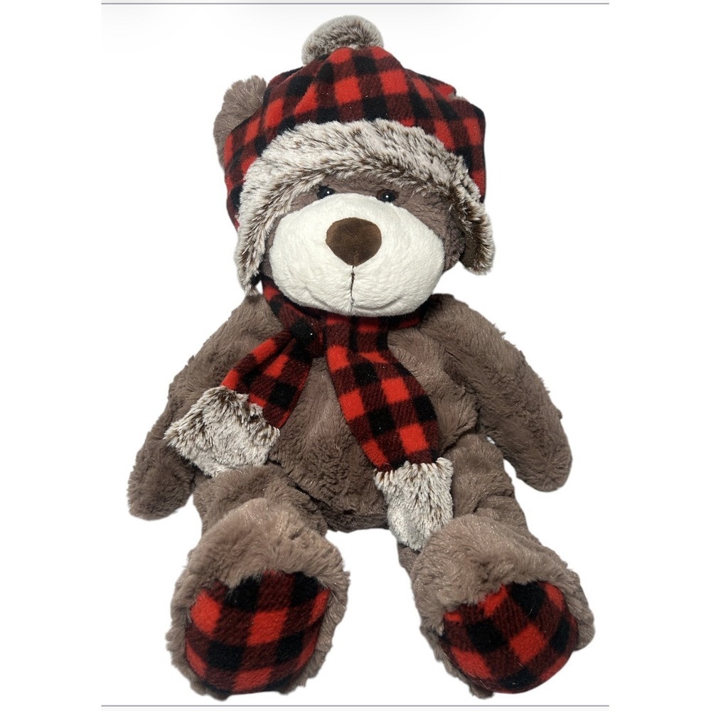 Gentle Treasures Teddy Bear With Hat Scarf Plush Stuffed Animal Toy Large 18"